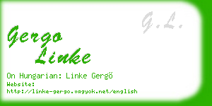 gergo linke business card